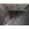 Mexen Lunar pentagonal left-hinged shower cabin 80 x 100 cm, transparent, black - 831-080L-100P-70-00-L