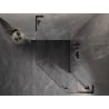 Mexen Lunar L pentagonal shower enclosure right hinged 80 x 90 cm, transparent, black - 831L-080P-090L-70-00-P