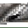 Mexen Lunar L pentagonal shower cabin, right swing door 80 x 100 cm, transparent, black - 831L-080P-100L-70-00-P