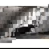 Mexen Lunar pentagonal right hinged shower cabin 90 x 100 cm, transparent, black - 831-090P-100L-70-00-P
