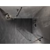 Mexen Lunar pentagonal right hinged shower cabin 90 x 100 cm, transparent, black - 831-090P-100L-70-00-P
