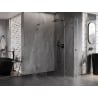 Mexen Lunar L pentagonal shower enclosure, right-hinged, 80 x 100 cm, transparent, gun metal - 831L-080P-100L-95-00-P