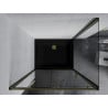 Mexen Apia sliding shower cabin 120 x 70 cm, transparent, gold + Flat tray, black - 840-120-070-50-00-4070G