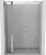 Mexen Mist pivot shower door 120 cm, transparent, chrome - 8A4-120-001-01-00