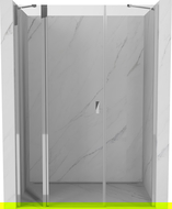 Mexen Mist 140 cm pivot shower door, transparent, chrome - 8A4-140-001-01-00