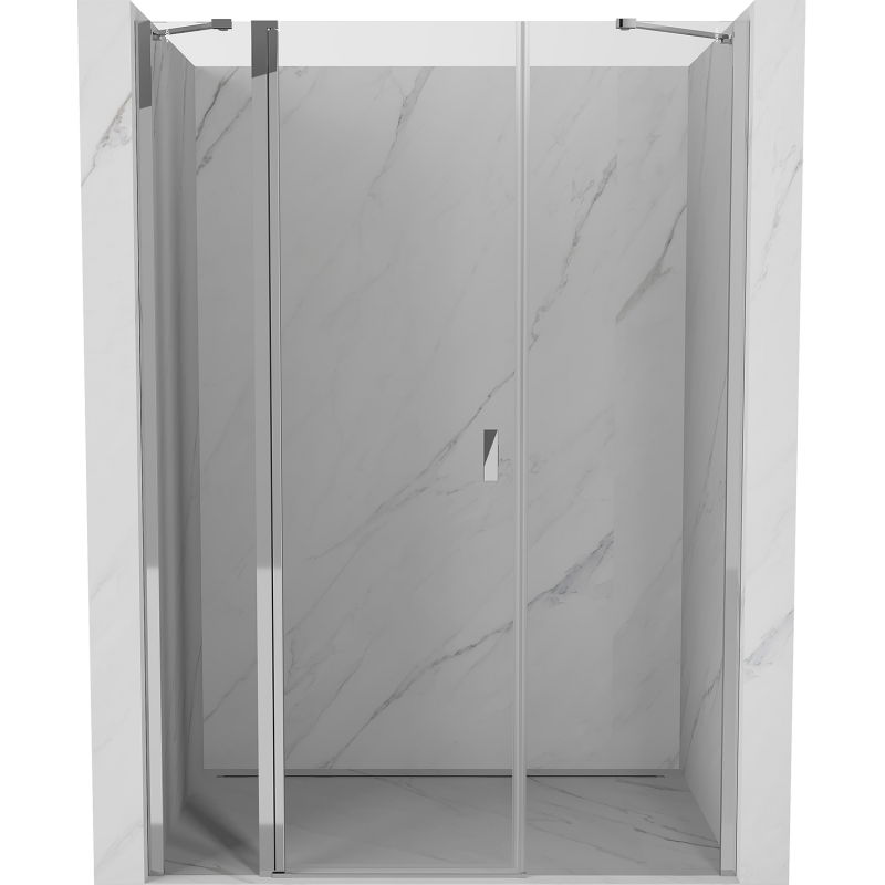 Mexen Mist shower door hinged 155 cm, transparent, chrome - 8A4-155-001-01-00
