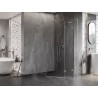 Mexen Lunar L pentagonal shower enclosure with right-hinged doors 80x100 cm, transparent, brushed nickel