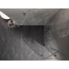 Mexen Lunar pentagonal hinged right shower cabin 90 x 100 cm, transparent, brushed nickel - 831-090P-100L-97-00-P