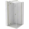 Mexen Mist-H T Pivot Shower Enclosure Left 70 x 70 cm, Transparent, Gold - 8A5T-070-070-50-00-L