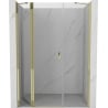 Mexen Mist 140 cm Hinged Shower Door, Transparent, Gold - 8A4-140-001-50-00