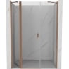 Mexen Mist pivot shower door 120 cm, transparent, brushed copper - 8A4-120-001-65-00
