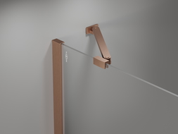 Mexen Mist shower door swing 120 cm, transparent, brushed copper - 8A4-120-001-65-00