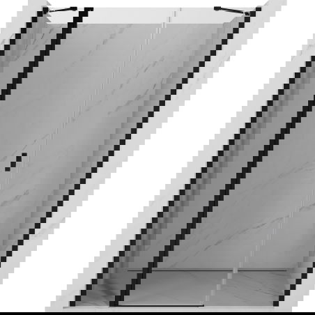 Mexen Mist shower doors 130 cm, transparent, black - 8A4-130-001-70-00