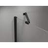 Mexen Mist shower door hinged 140 cm, transparent, black - 8A4-140-001-70-00
