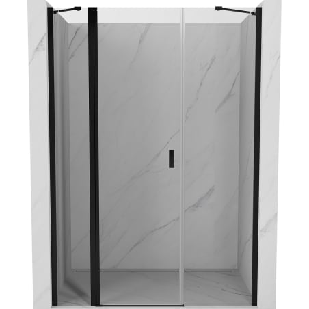 Mexen Mist 155 cm Swing Shower Doors, Transparent, Black - 8A4-155-001-70-00