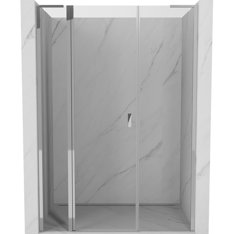 Mexen Mist L shower door hinged 145 cm, transparent, chrome - 8A4L-145-001-01-00