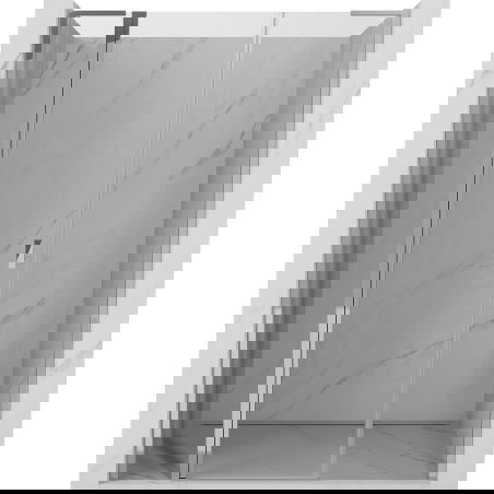 Mexen Mist L Hinged Shower Door 145 cm, Transparent, Chrome - 8A4L-145-001-01-00