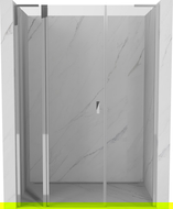 Mexen Mist L shower door hinged 145 cm, transparent, chrome - 8A4L-145-001-01-00