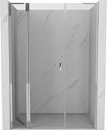 Mexen Mist L 155 cm pivot shower door, transparent, chrome - 8A4L-155-001-01-00