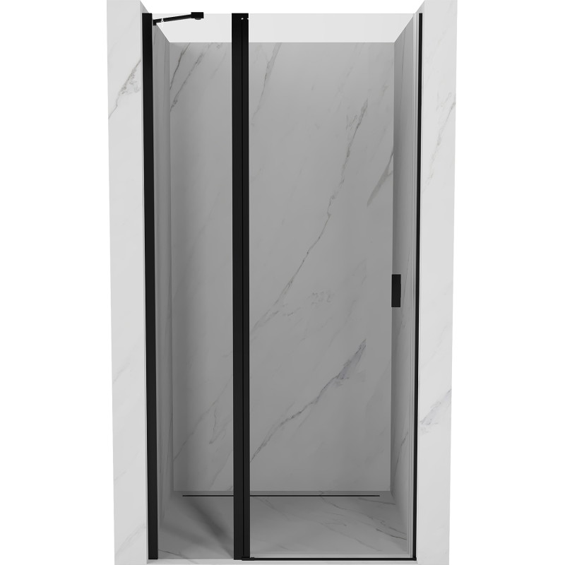 Mexen Mist hinged shower door 75 cm, transparent, black - 8A4-075-000-70-00