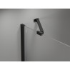 Mexen Mist hinged shower door 75 cm, transparent, black - 8A4-075-000-70-00