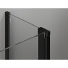 Mexen Mist hinged shower door 75 cm, transparent, black - 8A4-075-000-70-00