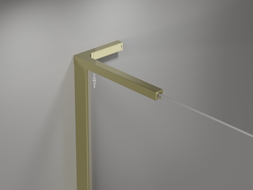 Mexen Mist L shower door hinged 135 cm, transparent, gold - 8A4L-135-001-50-00