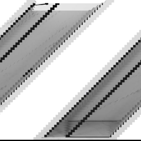 Mexen Mist 95 cm Hinged Shower Door, Transparent, Black - 8A4-095-000-70-00