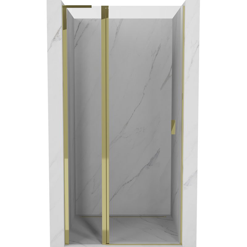 Mexen Mist L 115 cm Pivot Shower Door, Transparent, Gold - 8A4L-115-000-50-00
