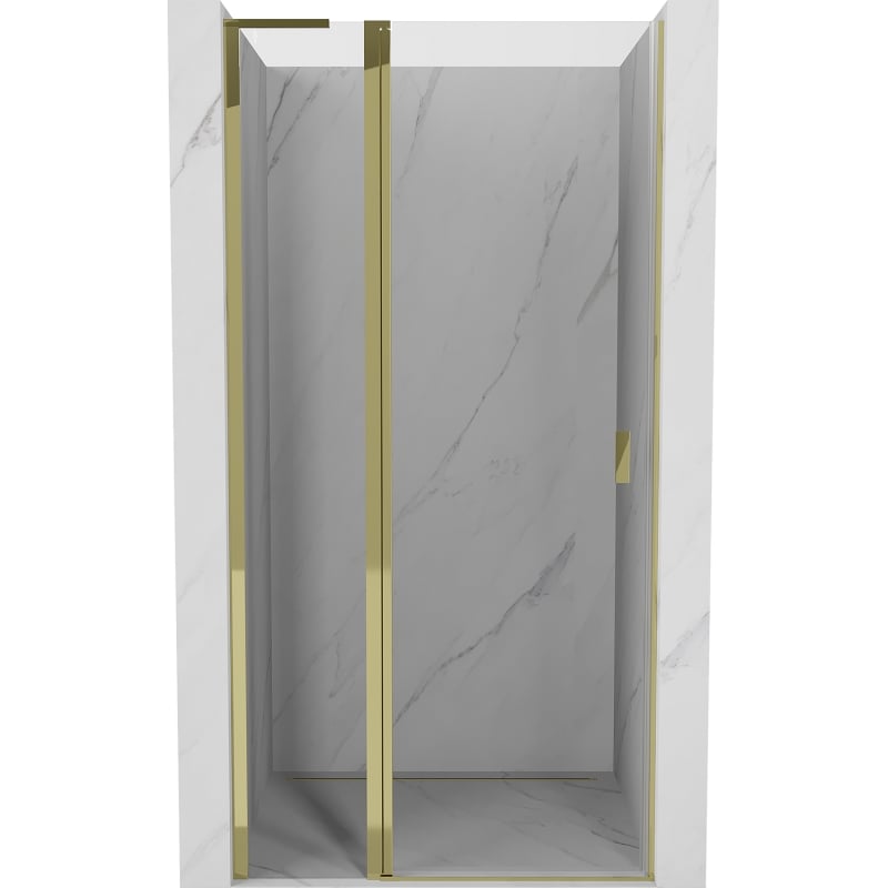 Mexen Mist L 120 cm Hinged Shower Door, Transparent, Gold - 8A4L-120-000-50-00
