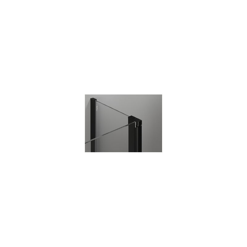 Mexen Mist left hinged shower door 100 cm, black frame, black - 8A4-100-000-70-70-L