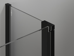 Mexen Mist shower door, right swing 120 cm, black frame, black - 8A4-120-000-70-70-P