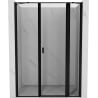 Mexen Mist shower doors pivot right 130 cm, black frame, black - 8A4-130-001-70-70-P