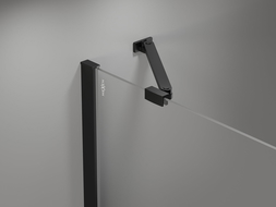 Mexen Mist left hinged shower door 80 cm, black grid, black - 8A4-080-000-70-77-L