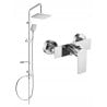 Mexen Sven exposed shower set with rain shower and Alexa shower faucet, chrome - 71240262-00