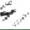 Mexen Sven surface-mounted shower set with a rainmaker and mixer tap Alexa, Black - 71240262-70