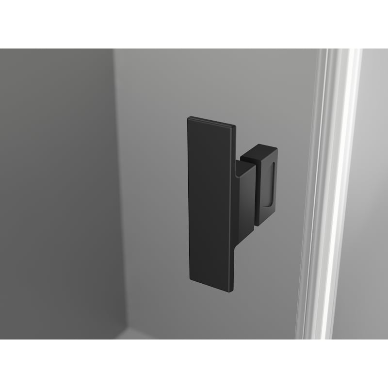 Mexen Mist left-hand shower door 100 cm, black grid, black - 8A4-100-000-70-77-L