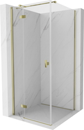 Mexen Mist-H T Hinged Shower Enclosure Left 85 x 85 cm, Transparent, Gold - 8A5T-085-085-50-00-L