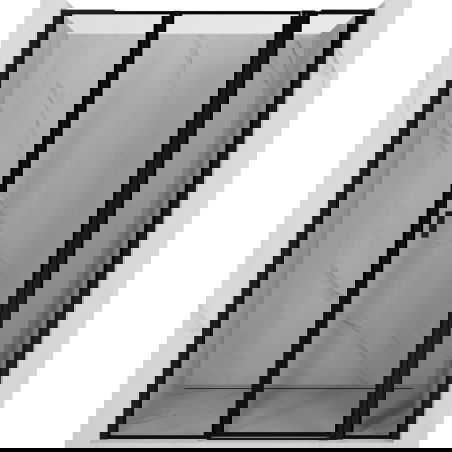 Mexen Mist L right-side hinged shower door 135 cm, black frame, black - 8A4L-135-001-70-70-P