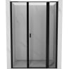 Mexen Mist L right hinged shower door 135 cm, black frame, black - 8A4L-135-001-70-70-P