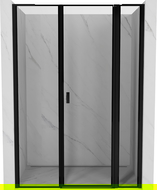 Mexen Mist L right hinged shower door 135 cm, black frame, black - 8A4L-135-001-70-70-P
