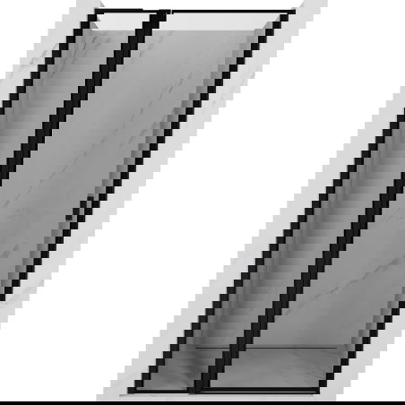 Mexen Mist L Left Hinged Shower Doors 100 cm, Black Frame, Black - 8A4L-100-000-70-70-L