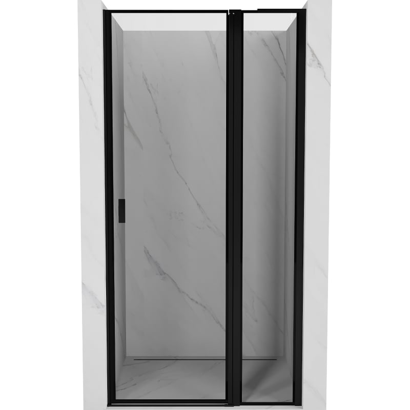Mexen Mist L Right Hinged Shower Door 120 cm, Black Frame, Black - 8A4L-120-000-70-70-P