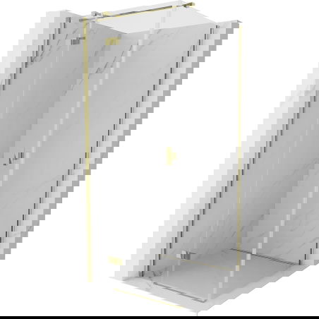 Mexen Mist H T left swinging shower cabin 90 x 90 cm, transparent, gold - 8A5T-090-090-50-00-L