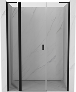 Mexen Mist L shower door pivot 145 cm, transparent, black - 8A4L-145-001-70-00