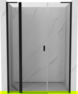 Mexen Mist L shower door hinged 160 cm, transparent, black - 8A4L-160-001-70-00