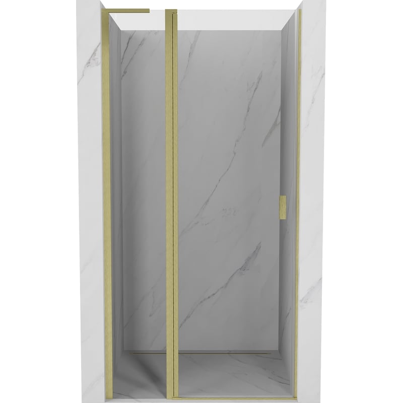Mexen Mist L pivot shower door 105 cm, transparent, brushed gold - 8A4L-105-000-55-00