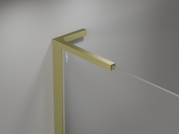 Mexen Mist L 120 cm Swing Shower Door, Transparent, Brushed Gold - 8A4L-120-000-55-00