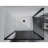 Mexen Apia sliding shower enclosure 100 x 90 cm, transparent, black + Flat tray, white - 840-100-090-70-00-4010B