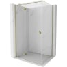 Mexen Mist H T left hinged shower cabin 95 x 100 cm, transparent, gold - 8A5T-095-100-50-00-L
